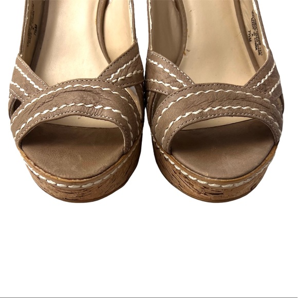 Nine West Phoebe Leather Open Toe High Heels Size 7.5 - Picture 3 of 8